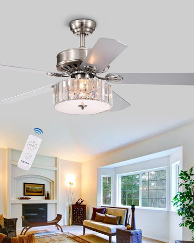 Home Accessories Crystal Slab Chandelier Ceiling Fan