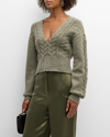 NAADAM CROPPED CABLE-KNIT WOOL-CASHMERE CARDIGAN