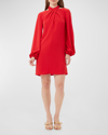 Trina Turk Kanai Cutout Crossover Mini Dress In Reina Red