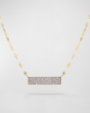 LANA 14K YELLOW GOLD FLAWLESS DIAMOND BAR VANITY TAG NECKLACE