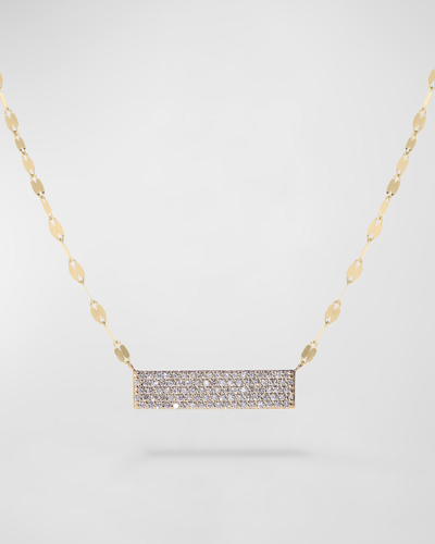 Lana 14k Yellow Gold Flawless Diamond Bar Vanity Tag Necklace