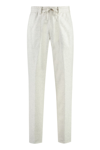 Hugo Boss Drawstring-waist Trousers In Ivory