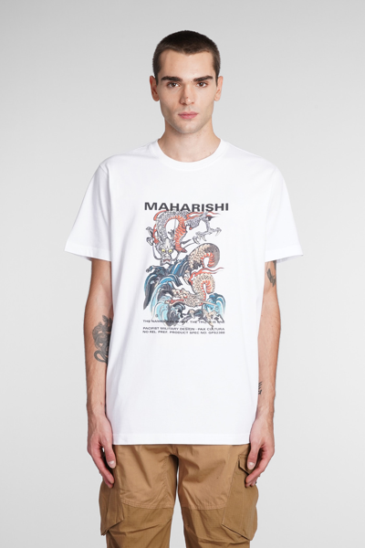 Maharishi 1080 Double Dragons T Shirt White