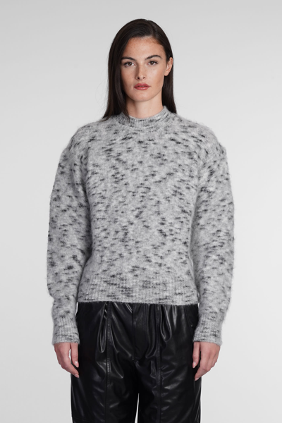 Isabel Marant Étoile Morena Crew-neck Jumper In White/black Whbk