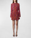 Zadig & Voltaire Ryde Cdc Leo Twist Neck Smocked Waist In Rose
