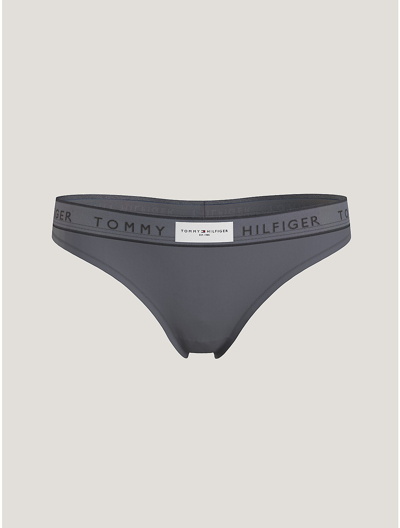 Tommy Hilfiger Th Established Thong In Fossil Grey