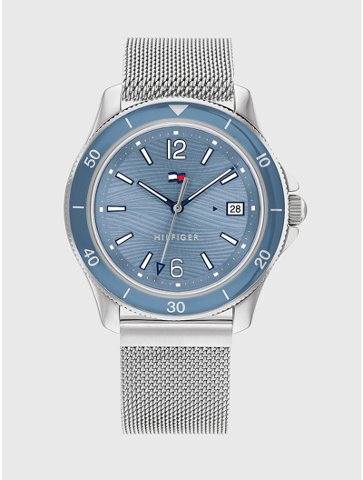 Tommy Hilfiger Sport Watch With Mesh Strap In Blue