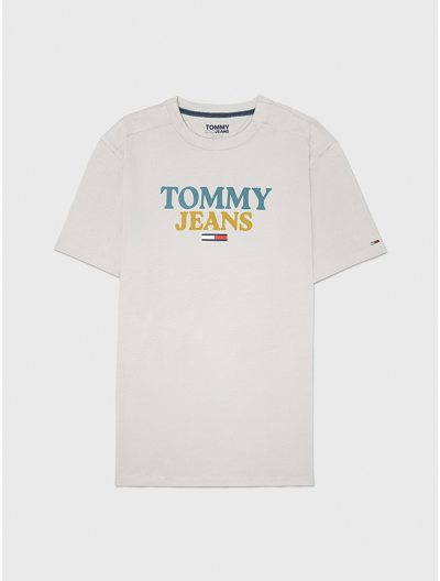 Tommy Hilfiger Tommy Jeans T In White Greige