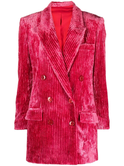 Isabel Marant Dita Double-breasted Blazer In Pink