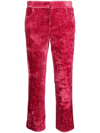 ISABEL MARANT PINK RIBBED CROP TROUSERS