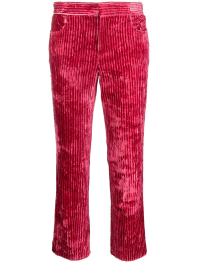 Isabel Marant High-waist Straight-leg Corduroy Trousers In Pink