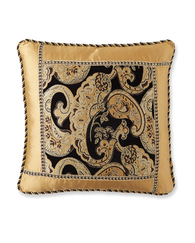 Austin Horn Collection Mira 20" Framed Pillow In Gold