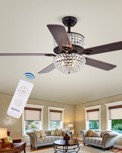 Home Accessories Prismatic Chandelier Ceiling Fan