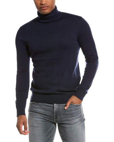 Theory Vilass Wool-blend Turtleneck Sweater In Blue