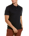 Theory Double Layered Johnny Collar Polo Shirt In Blue