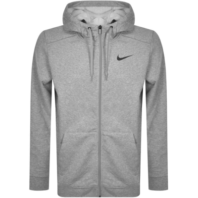 Nike Training Full Zip Logo Hoodie Grey In Grey