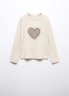 Mango Printed Long Sleeve T-shirt Sand In Sand