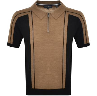 Ted Baker Jesty Polo T Shirt Brown