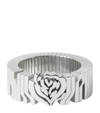 BURBERRY SILVER ROSE RING