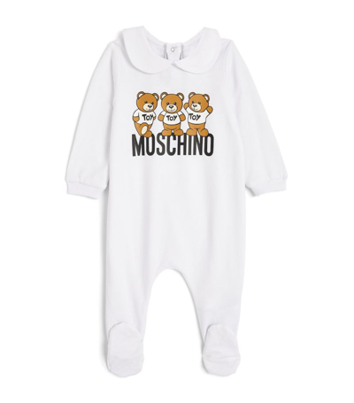 Moschino Kids Teddy Bear All-in-one (1-9 Months) In White