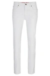 Hugo Boss Extra-slim-fit Jeans In White Comfort-stretch Denim