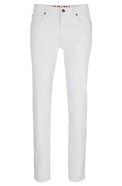 Hugo Boss Extra-slim-fit Jeans In White Comfort-stretch Denim