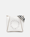 Stella Mccartney Logo Grainy Alter Mat Shoulder Bag In White