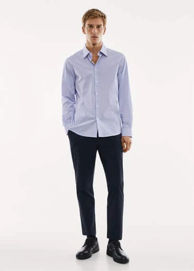 Mango Chemise In Sky Blue