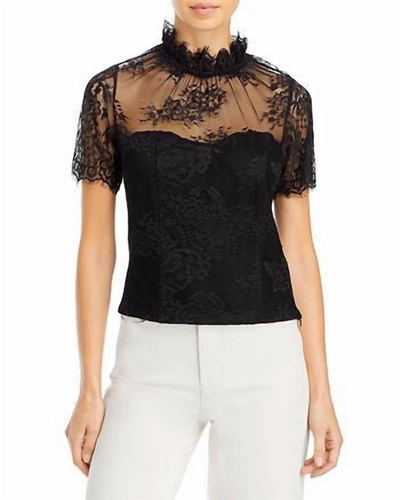 Lucy Paris Lydia Lace Top In Black