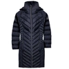 MICHAEL KORS WOMEN'S CHEVRON DOUBLE LAYER ZIPPER PACKABLE COAT IN BLACK