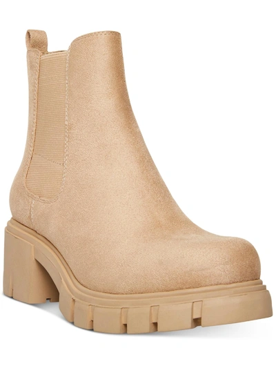 MADDEN GIRL TESSA WOMENS LACELESS ROUND TOE CHELSEA BOOTS