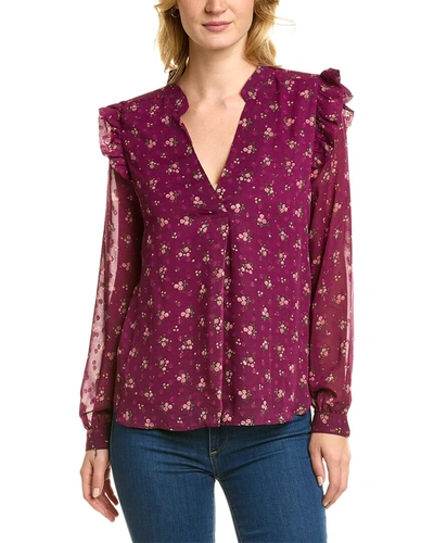 Anna Kay Clip Dot Blouse In Pink