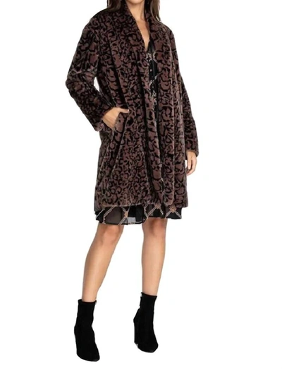 Johnny Was French Leopard Faux Fur Jacket In Brown