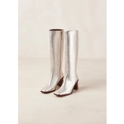 Alohas East Shimmer Silver Boots In Metallic