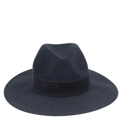 Travaux En Cours Felt Fedora Hat Wide Brimmed In Black