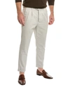 Allsaints Tallis Slim Fit Cropped Tapered Pants In Grey