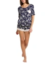 Honeydew Women's Something Sweet Rayon Shortie Pajama Set, 2 Piece In Blue