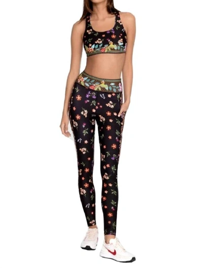 Johnny Was Nani Bee Active High Waist Legging In Multi In Black