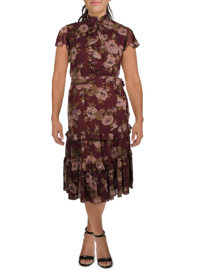 Lauren Ralph Lauren Womens Ruffled Long Maxi Dress In Multi