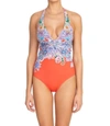 Johnny Was Drew Twist One Piece In Orange Multi In Multi