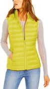 MICHAEL KORS OUTERWEAR DOWN PUFFER VEST LIMEADE IN BRIGHT YELLOW