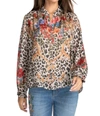 JOHNNY WAS CHEETAH AMABEL BLOUSE IN MULTI