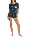 Honeydew 2pc Something Sweet Shortie T-shirt And Short Set In Grey