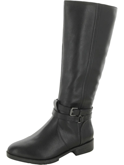Naturalizer Garrison Womens Faux Leather Tall Knee-high Boots In Black