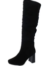 SUGAR EMERSON WOMENS FAUX SUEDE SLOUCHY KNEE-HIGH BOOTS