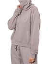 B & A By Betsy And Adam Womens Pullover Built-in Mask Crewneck Sweater In White