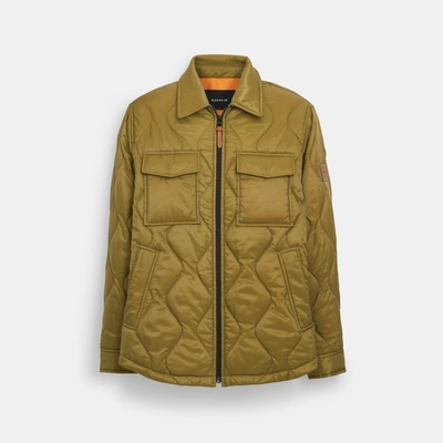 Coach Outlet Lightweight Quilted Jacket In Green