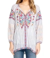Johnny Was Allegra Peasant Blouse In White