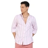 CAMPUS SUTRA HEATHERED STRIPED SHIRT