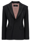 Dsquared2 Black Single-breasted Wool Blazer In Black